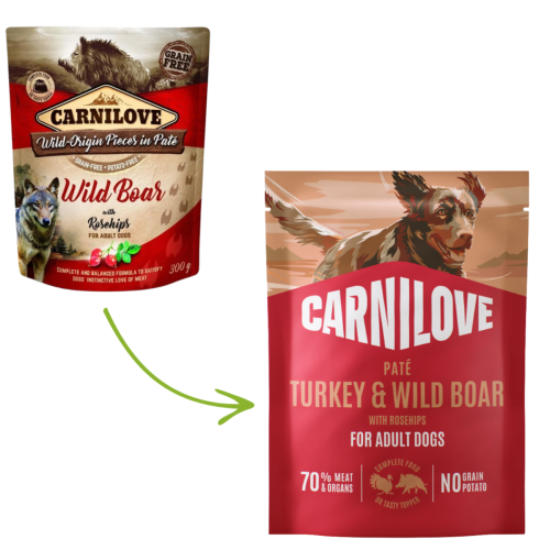 Carnilove Dog Paté 300g - Turkey & Buffalo with Rose Petals