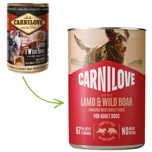 Carnilove Dog Adult Konz. Lamb & Wild Boar - 400g