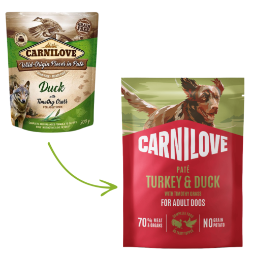 Carnilove Dog Paté 300g - Turkey & Duck with Timothy Grass