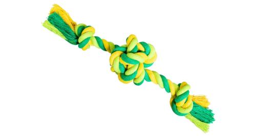 HipHop Bavlnený Uzol 22cm/80g - Zeleno/žltý