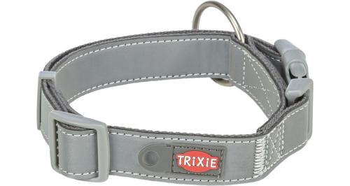 Trixie Reflexný Obojok Premium Grafit - S/M