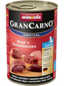 Animonda dog konzerva Gran Carno Junior hovädzie / morčacie srdcia