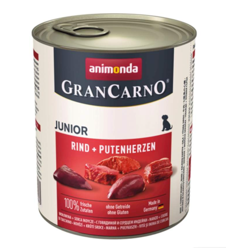Animonda Grancarno Dog Junior Hovädzie/Morčacie Srdce - 800g