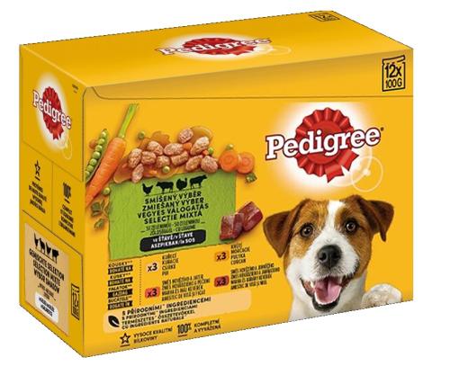 Pedigree Adult Zmiešaný výber so zeleninou v šťave - 12 ks