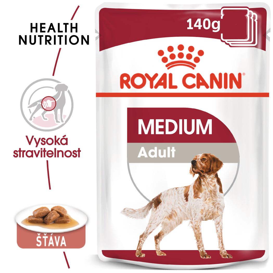 Royal Canin Medium Adult - kapsička pro dospělé střední psy - 10 x 140g