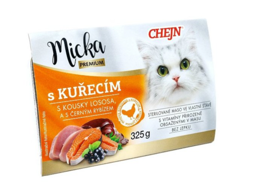 Chajn Micka Premium Kuracie, Losos s Čiernymi Ríbezľami - 325g