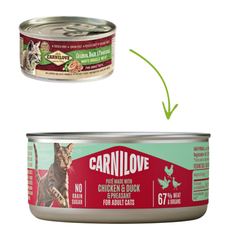 Carnilove Cat Konz. Adult with Chicken, Duck & Pheasant - 100g