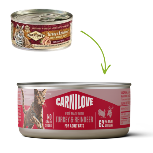 Carnilove Cat Konz. Adult Turkey & Reindeer - 100g