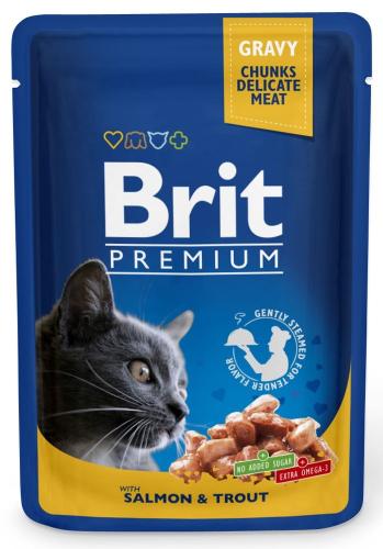 Brit Premium For Adult in Gravy 100g - Salmon & Trout