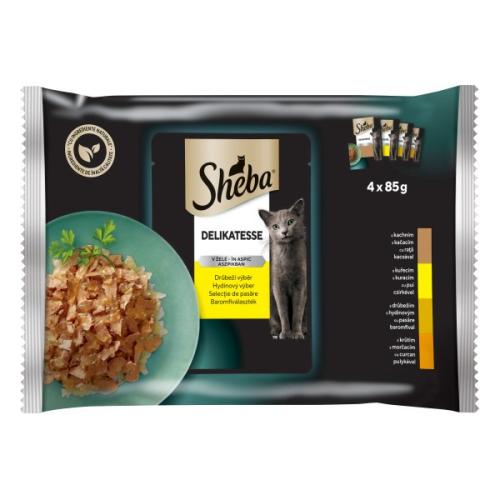 Sheba Delikatesse Hydinová Výber v Želé - 4x85g