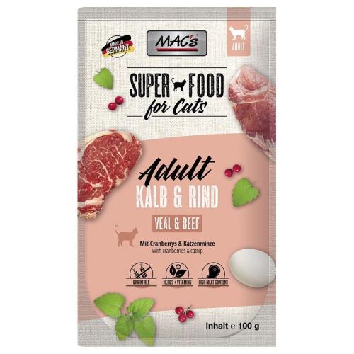 Mac´s Cat Pouch 100g - Teľacie a Hovädzie