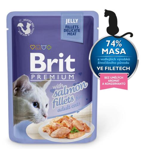 Brit Premium Adult Fillets in Jelly 85g - Losos