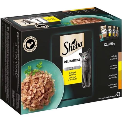 Sheba Delikatesse Hydinová Výber v Želé - 12x85g