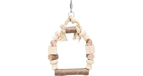 Trixie Drevená Hojdačka s Ozdobami - 13x19cm