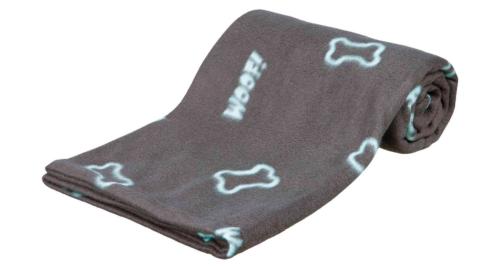 Trixie Deka Barney Flísová 150x100cm - Šedá / modré kosti