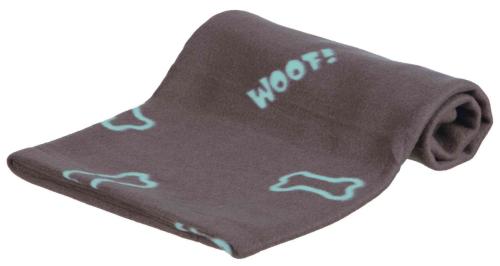 Trixie Deka Beany Flísová 100x70cm - Šedá s kosťami