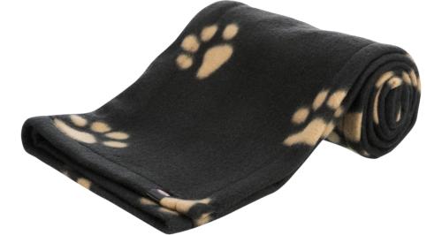 Trixie Deka Beany Flísová 100x70cm - Čierna s kosťami