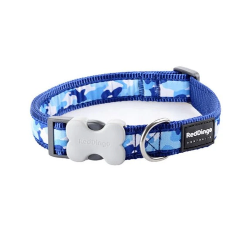 RedDingo Obojok Camouflage Navy - 2,5/41 až 63cm