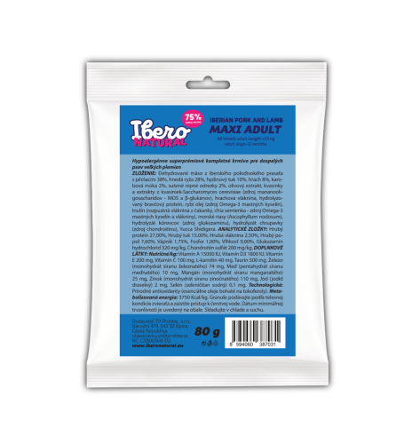 Vzorka - Ibero Natural Dog Maxi Adult - 80g